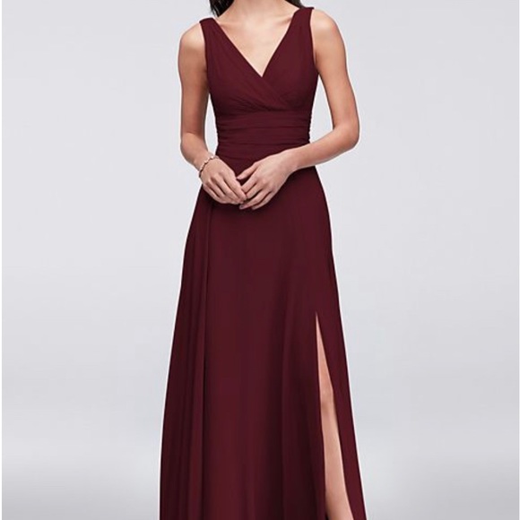 david's bridal surplice tank long chiffon bridesmaid dress Size:40 (US 9) book week costume Your shoes speak before